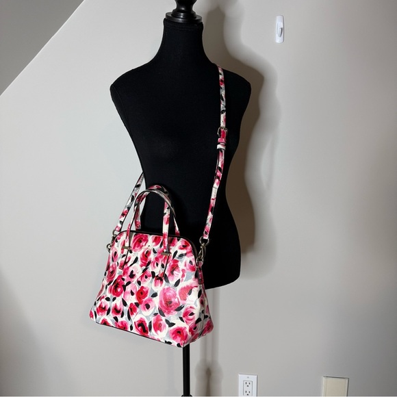 KATE SPADE New York Cedar Street Rose Maise Satchel Floral Crossbody Bag Flowers - Picture 5 of 16